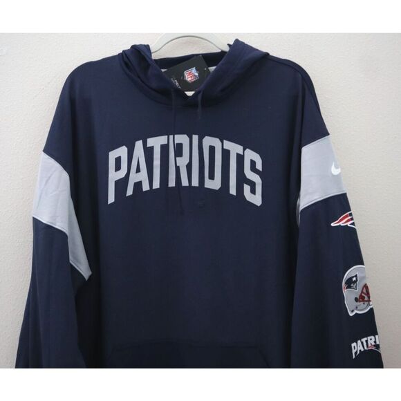 Nike NS53-447M Men Sz XL Navy On-Field Apparel New England Patriots Hoodie - Picture 7 of 12